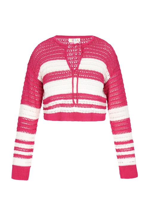 Se IZIA Pullover 'Fashion Look'  pink / hvid ved About You
