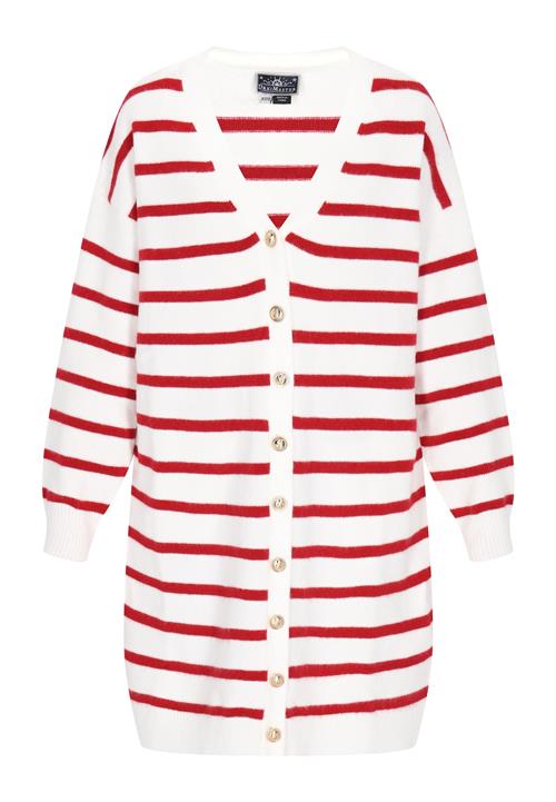 DreiMaster Maritim Cardigan  rubinrød / hvid