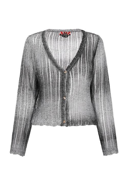 myMo ROCKS Cardigan  sølvgrå / sort