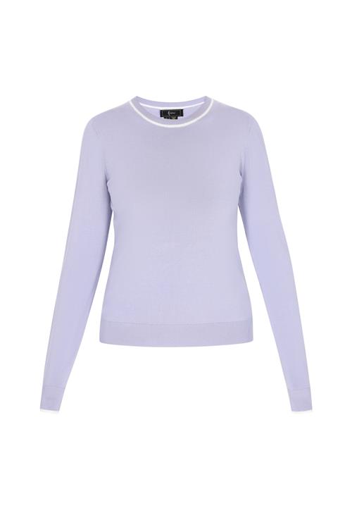 faina Pullover  røgblå / hvid