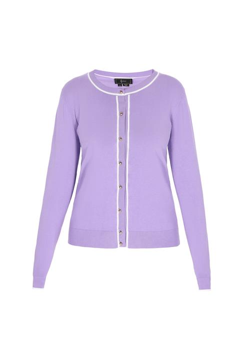 faina Cardigan  lavendel / hvid