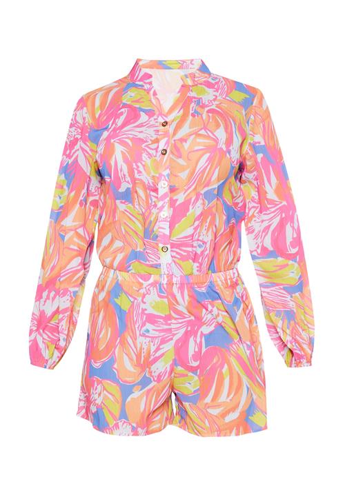 FELIPA Jumpsuit 'Spring Summer'  azur / sennep / lyseorange / pink