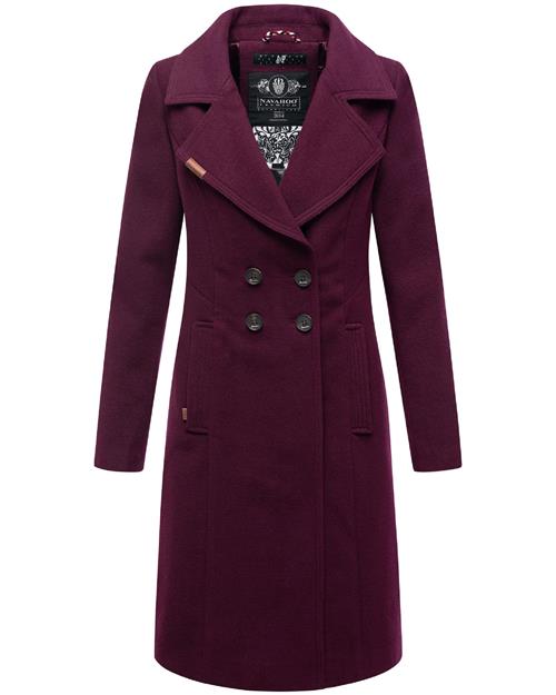 NAVAHOO Overgangsfrakke 'Wooly'  bordeaux