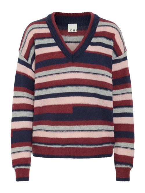 ICHI Pullover 'IHASTRA'  navy / grå-meleret / rosé / mørkerød