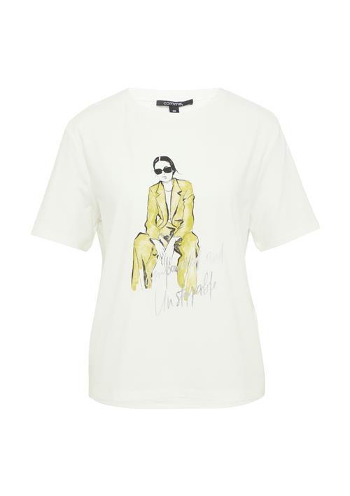 COMMA Shirts  oliven / sølv / hvid