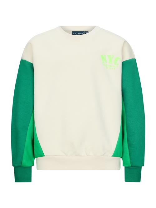 Retour Jeans Sweatshirt 'Kikki'  lysebeige / grøn / græsgrøn