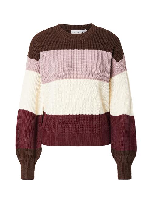 Se VILA Pullover 'VISEJA'  creme / brun / lysviolet / vinrød ved About You