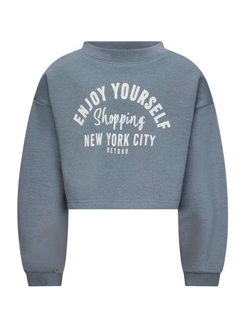 Retour Jeans Sweatshirt 'Puck'  røggrå / hvid
