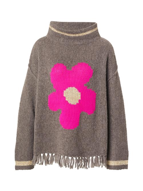 Grace Pullover 'NEONFLOWER'  guld / mudderfarvet / pink