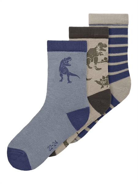 Se NAME IT 3-Pak Strømper Niel Delicioso Blueprint Island Fossil hos SmartKidz