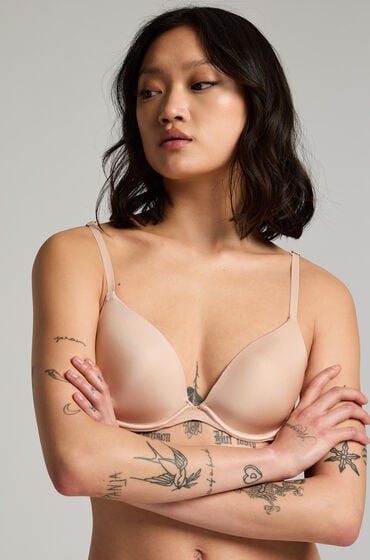 Hunkemöller Formstøbt bøjle-bh Transparant Back Multiway Beige