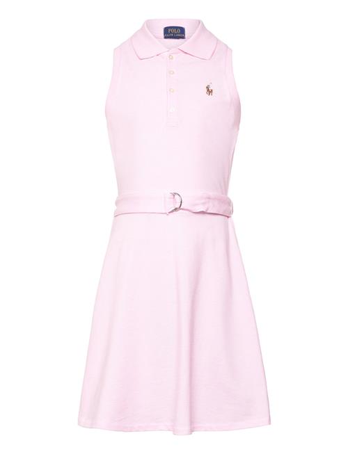 Belted Knit Oxford Polo Dress Ralph Lauren Kids Pink