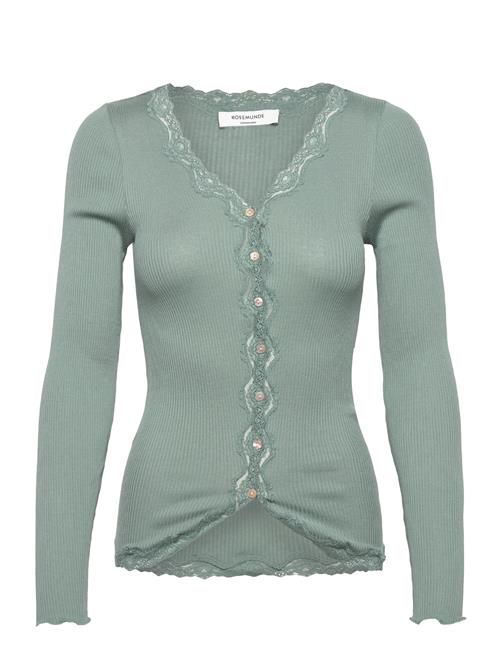 Rwbabette Ls V-Neck Regular Lace Ca Rosemunde Green