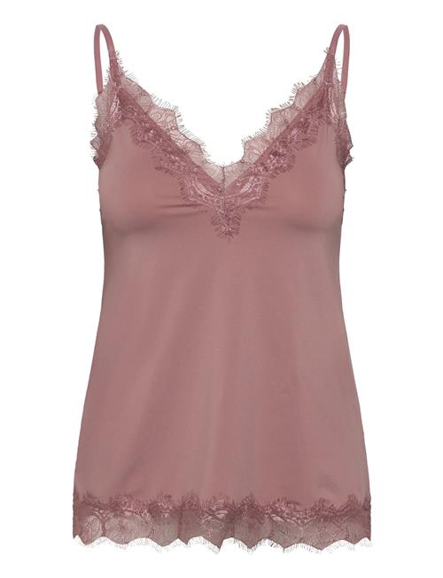 Rwbillie Sl Lace Strap Top Rosemunde Pink