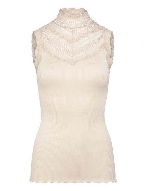 Rwbenita Sl Turtleneck Lace Top Rosemunde Beige