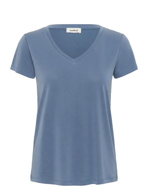 Slcolumbine V-Neck Ss Soaked In Luxury Blue