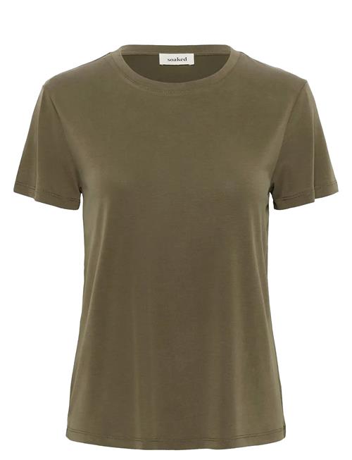 Slcolumbine Crew-Neck T-Shirt Ss Soaked In Luxury Brown