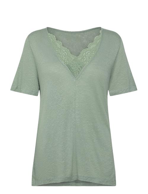 Rwamina Ss Regular Lace T-Shirt Rosemunde Green