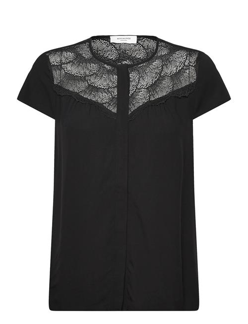 Rwelif Capsleeve Regular Lace Blous Rosemunde Black
