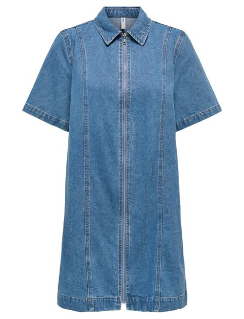 Onlrosenheim S/S Zip Dress Dnm Akm Moch ONLY Blue
