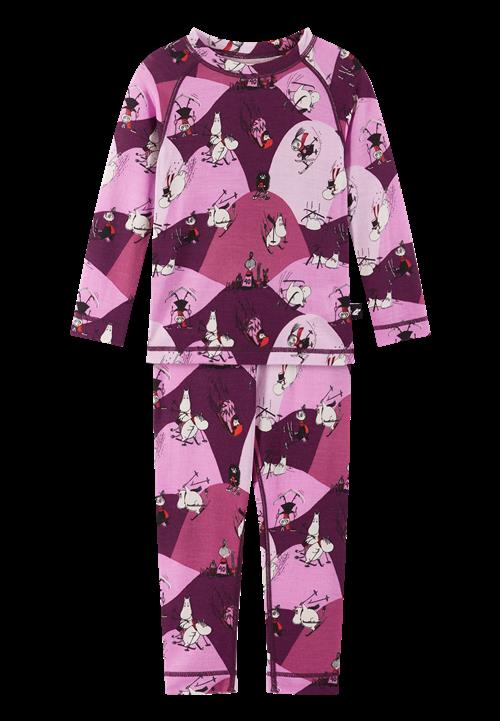 Reima Moomin Trivsam Termisk Sæt Rose Pink  Rose pink-98 cm  Lyserød  98 cm  Unisex