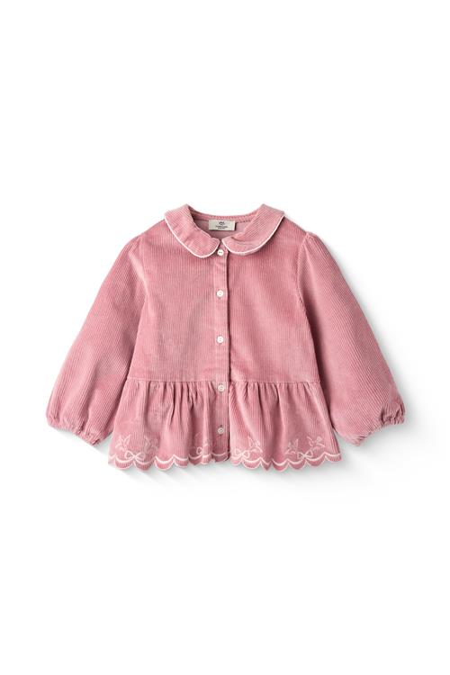 Copenhagen Colors Corduroy Blouse W. Emb. Rose Rose 92 cm  Lyserød  92 cm  kvinde