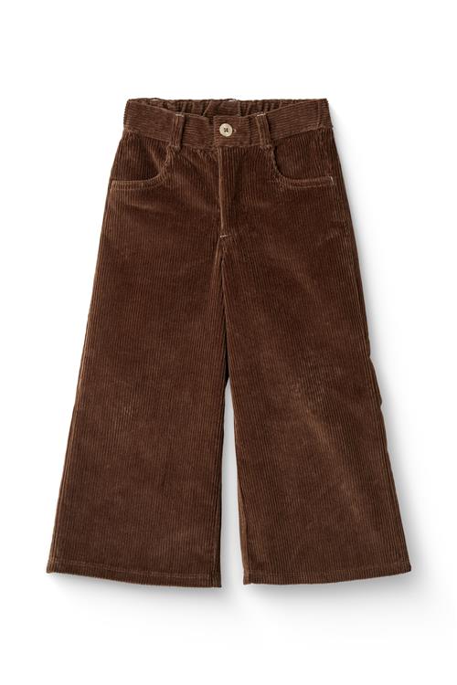 Copenhagen Colors Fløjlsbukser Med Brede Ben Dark Brown  Dark Brown  104 cm  Brun  104 cm  kvinde