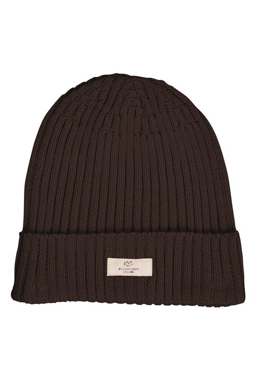 Copenhagen Colors GOTS Klassisk Hue I Bomuldsstrik Dark Brown  Dark Brown 48/50 cm  Brun  48/50 cm  Unisex