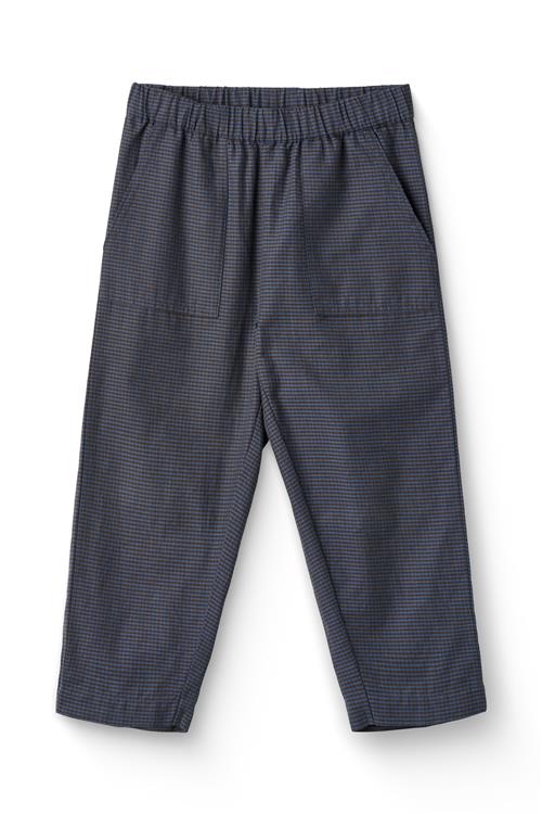 Copenhagen Colors GOTS Tjek Bukser Brown Blue Check  Brown Blue Check 122 cm  Brun  122 cm  mand