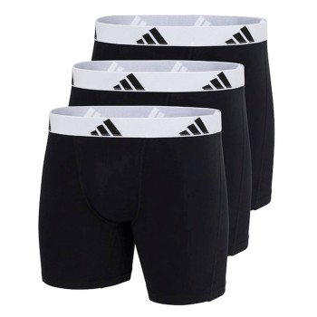 adidas 3P Active Flex Cotton Boxer Brief Sort/Hvid bomuld X-Large Herre