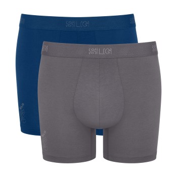 Sloggi 2P SLG Base Short Marineblå/Grå bomuld Medium Herre