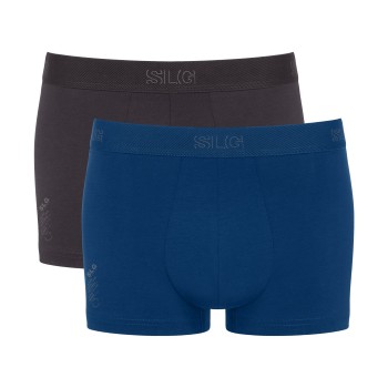 Sloggi 2P SLG Base Trunk Sort/Blå bomuld Small Herre
