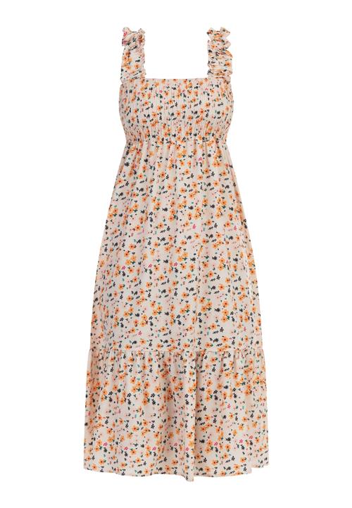 MYMO Sommerkjole  creme / orange / pink / sort