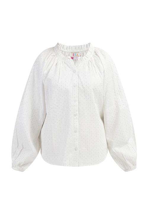 IZIA Bluse  sølv / hvid