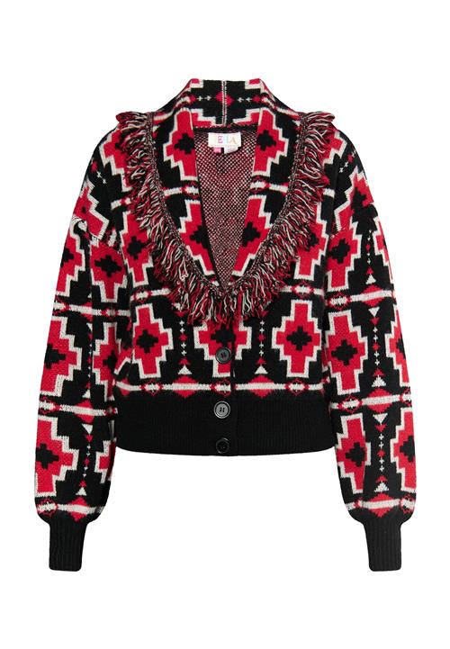IZIA Cardigan  carminrød / sort / hvid