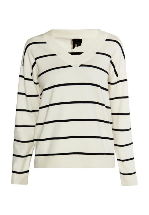 DreiMaster Klassik Pullover 'Baradello'  sort / uldhvid