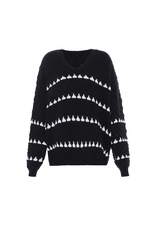 faina Pullover  sort / hvid