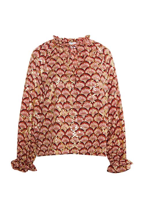 IZIA Bluse  lysebeige / rustbrun / carminrød / sort