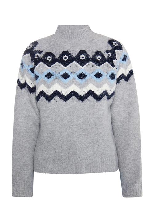DreiMaster Maritim Pullover 'Eissegler'  lyseblå / grå / sort / hvid