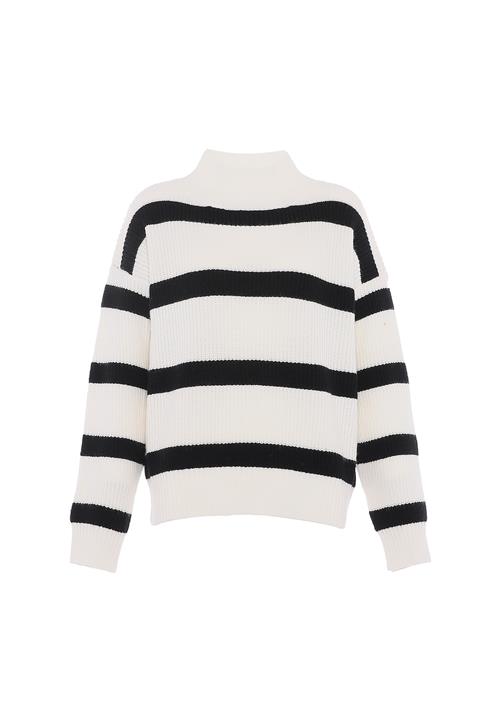 BLONDA Pullover  sort / uldhvid