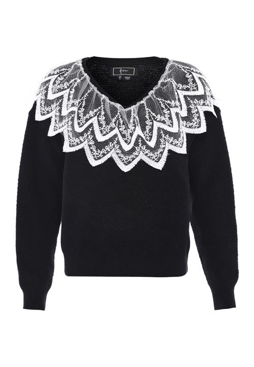 faina Pullover  sort / hvid