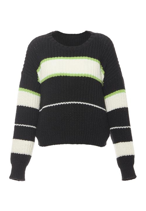MYMO Pullover  grøn / sort / hvid