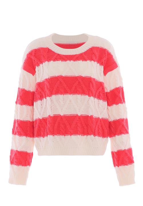 MYMO Pullover  koral / uldhvid