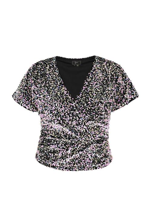 faina Bluse  lyserød / sort