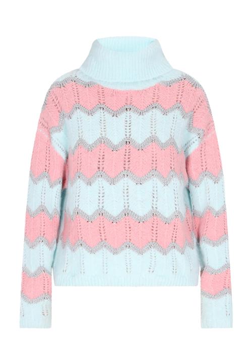 IZIA Pullover  turkis / lyserød / sølv