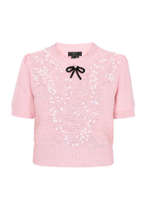 faina Pullover 'Fashion Look'  lyserød / sort / sølv