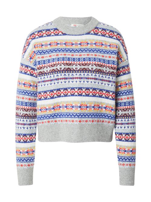 LEVI'S ® Pullover 'Ines Fairlisle Sweater'  blå / gul / grå / burgunder
