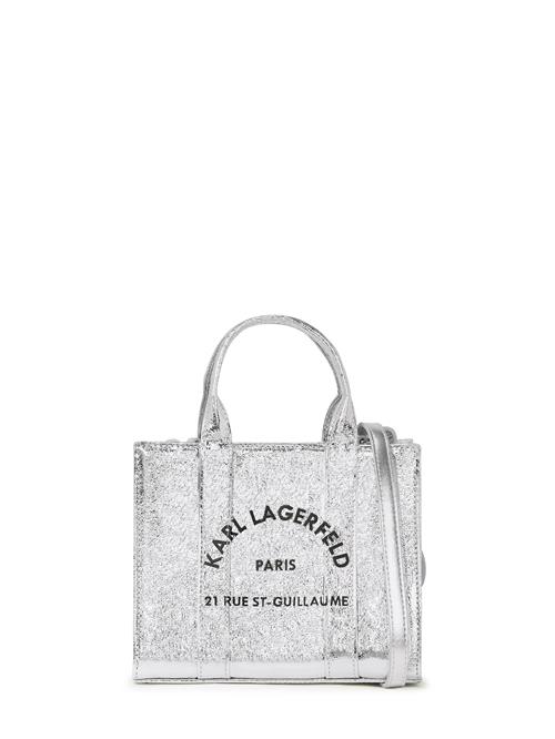 Karl Lagerfeld Håndtaske 'Rue St-Guillaume'  sort / sølv