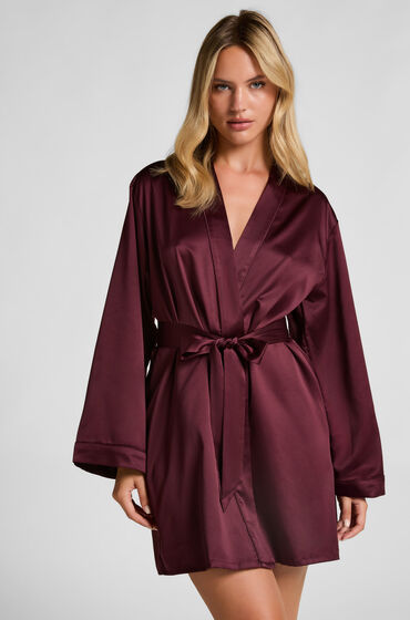 Hunkemöller Satin kimono rød
