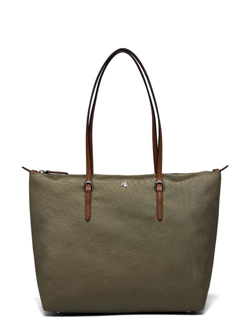 Nylon Medium Keaton Tote Bag Lauren Ralph Lauren Khaki